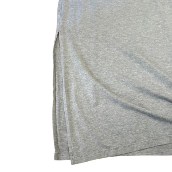 Athleta Oceana Midi Skirt Light Gray Side Slit Modest Athleisure Size Small - Picture 2 of 6